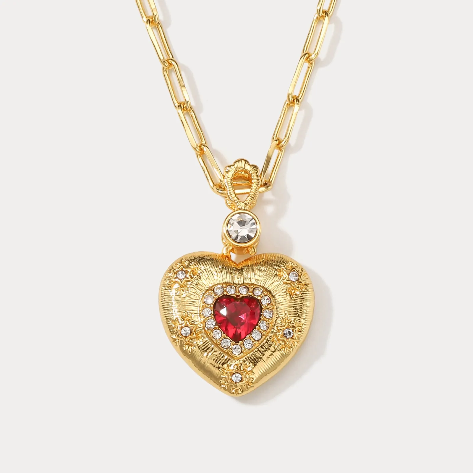 Ruby Mini Heart Necklace sold by Selenichast