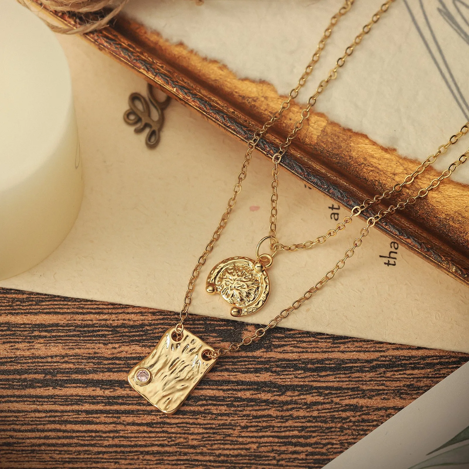 Vintage Glistening Layered Necklace sold by Selenichast product image thumbnail 4