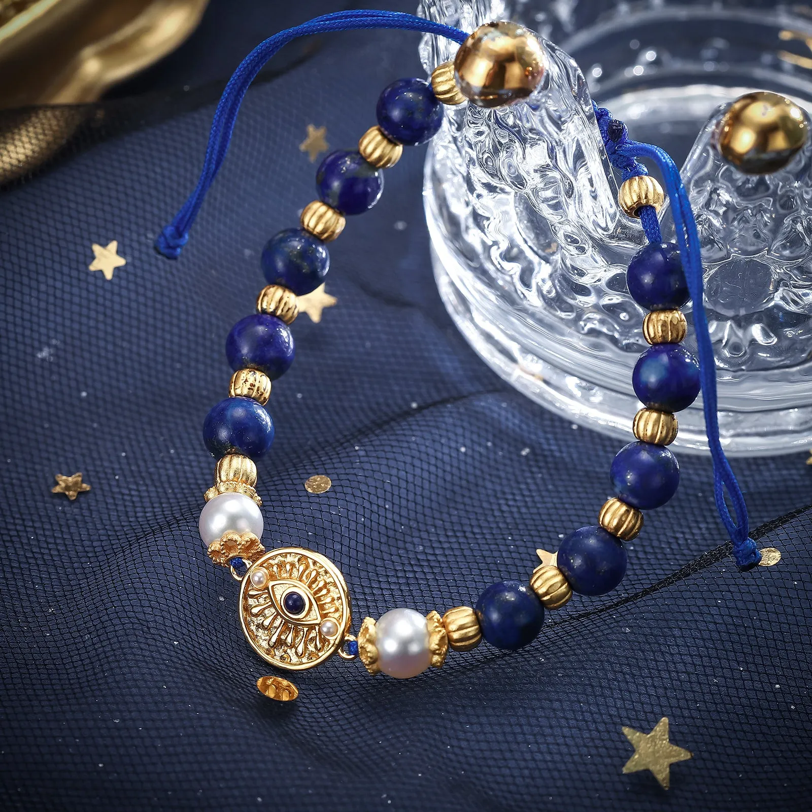 Evil Eye Seed Beads Bracelet sold by Selenichast product image thumbnail 4