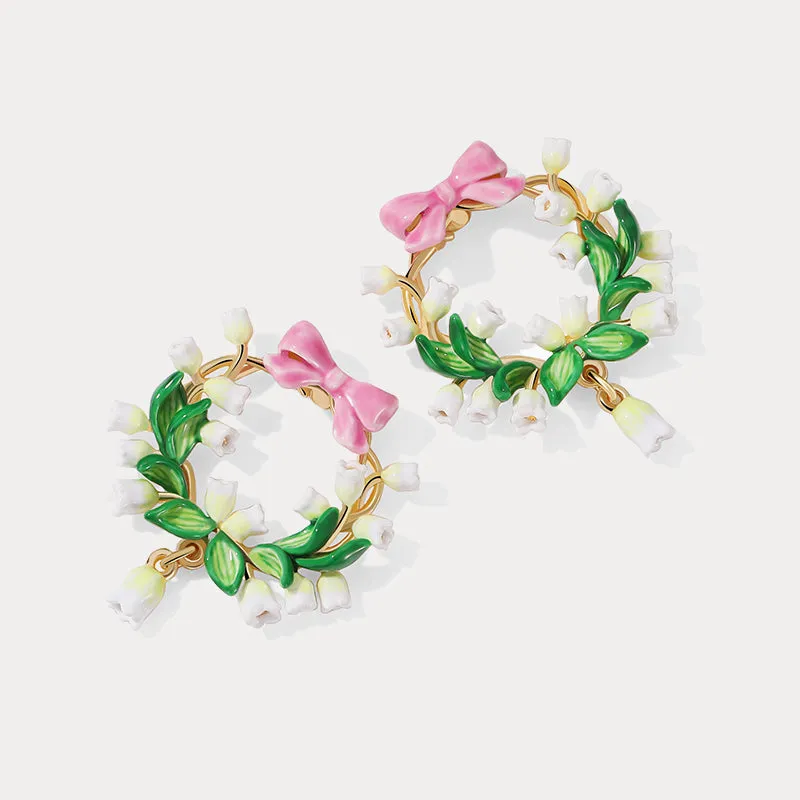 Lily Of The Valley Bowknot Earrings sold by Selenichast product image thumbnail 2