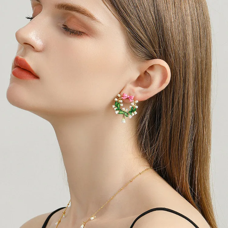 Lily Of The Valley Bowknot Earrings sold by Selenichast product image thumbnail 5