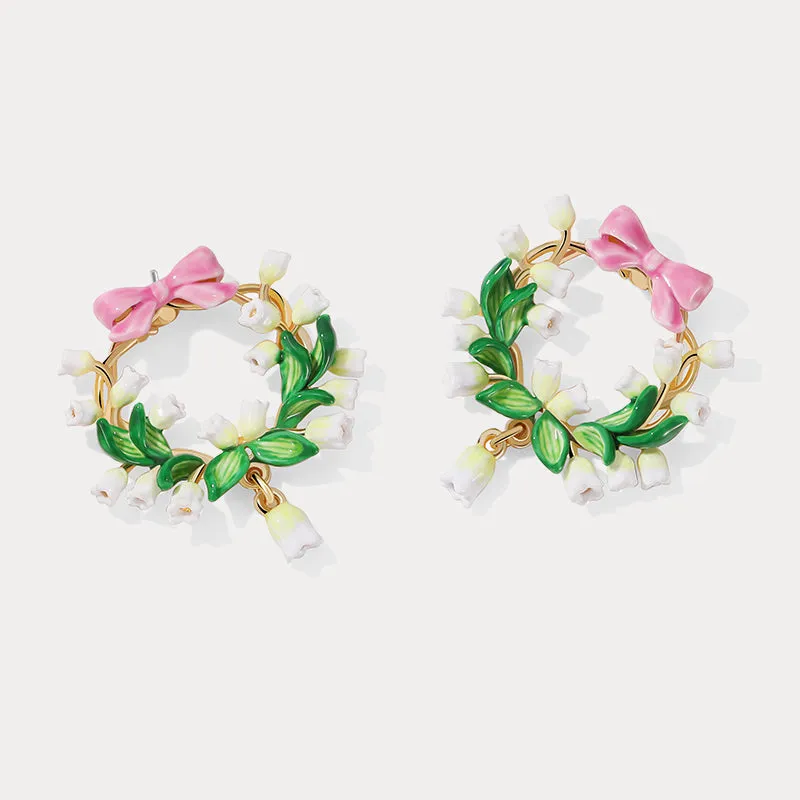 Lily Of The Valley Bowknot Earrings sold by Selenichast product image thumbnail 3