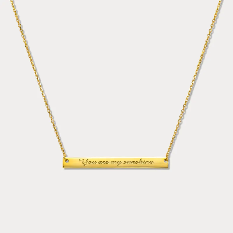 Serif Custom Sentence Tag Chain Necklace sold by Selenichast
