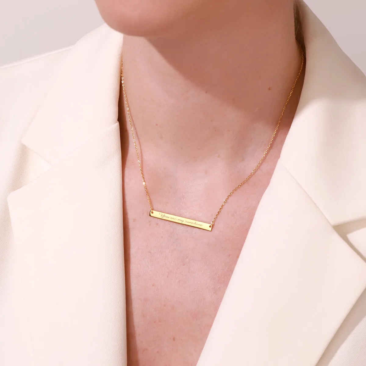 Serif Custom Sentence Tag Chain Necklace sold by Selenichast product image thumbnail 2