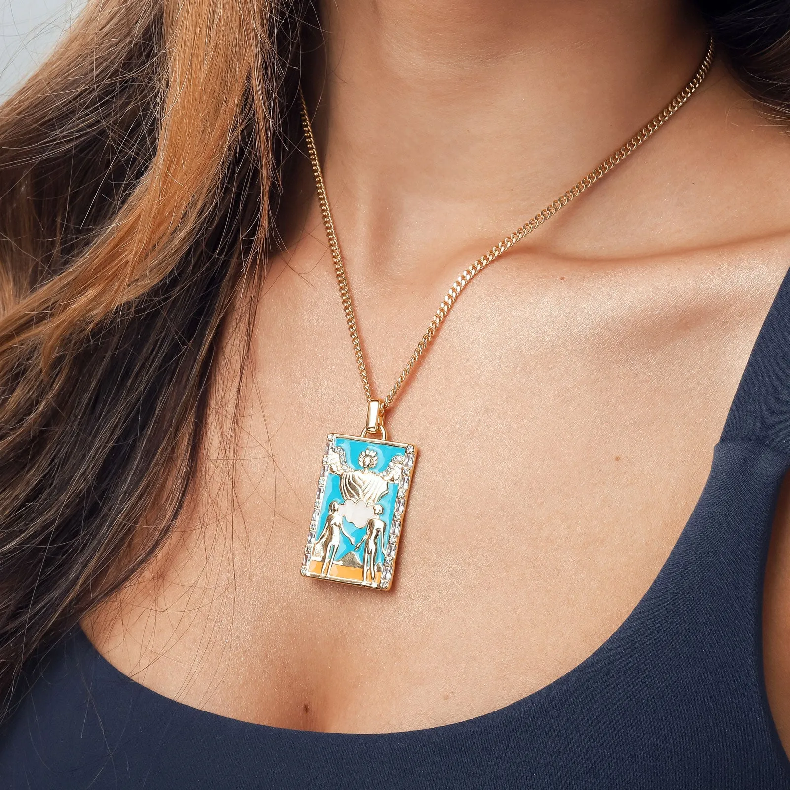 The Lovers Tarot Card Necklace sold by Selenichast product image thumbnail 3
