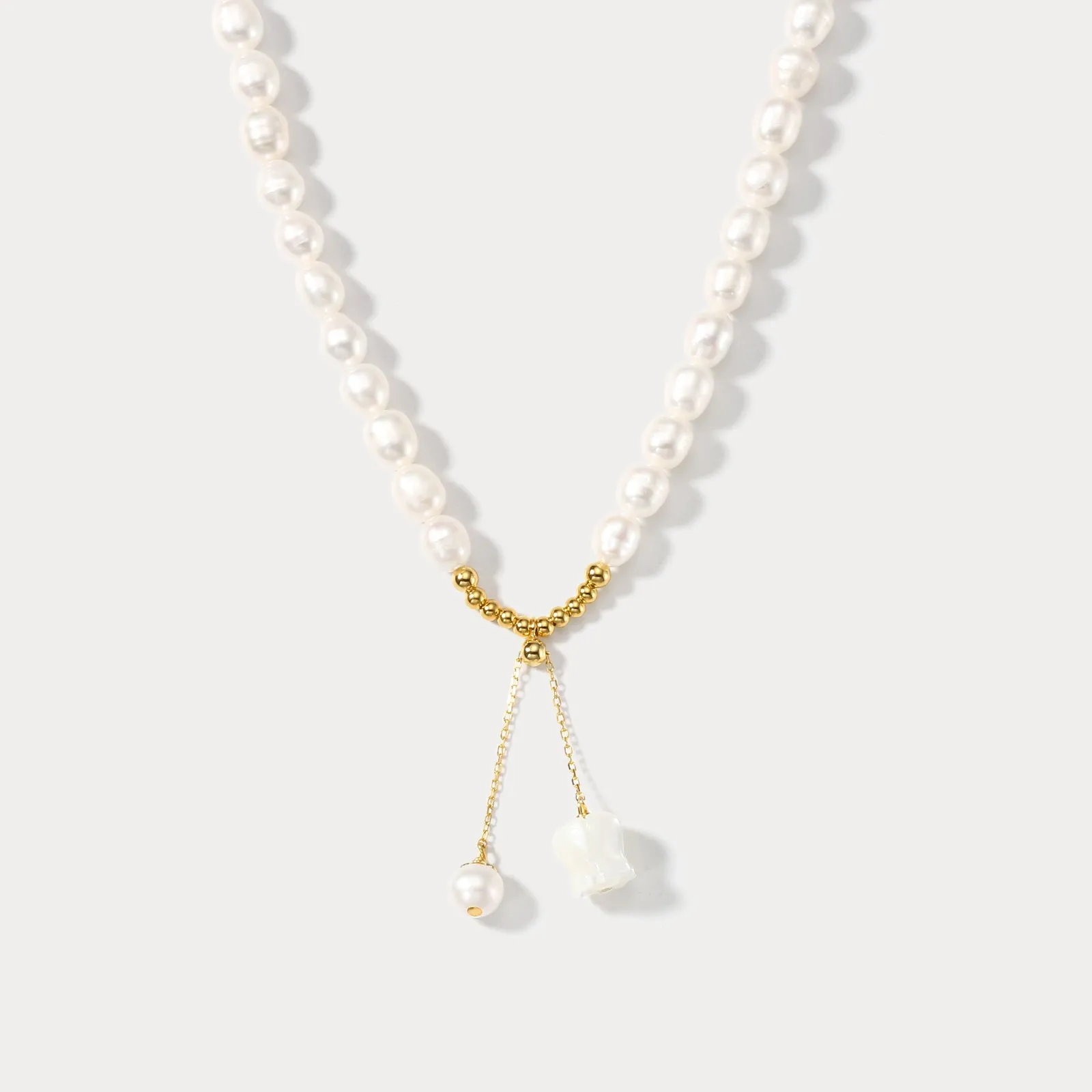 Lily Of The Valley Pearl Necklace sold by Selenichast