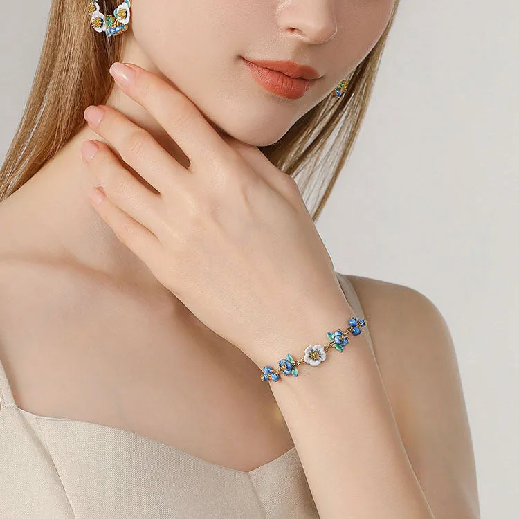 Enamel Flower Blueberry Bracelet sold by Selenichast product image thumbnail 2