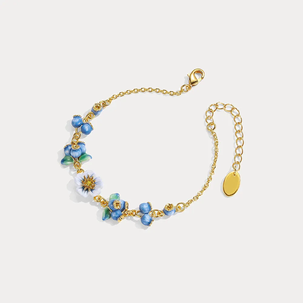 Enamel Flower Blueberry Bracelet sold by Selenichast product image thumbnail 3