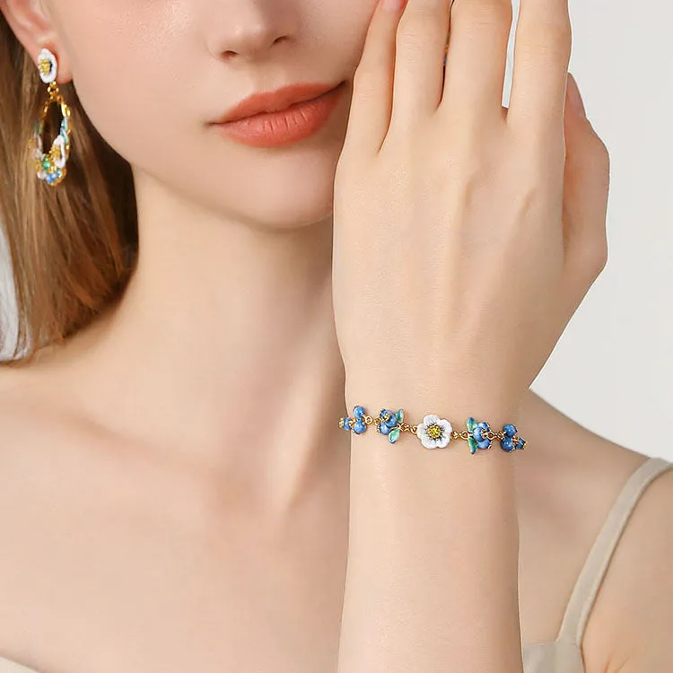 Enamel Flower Blueberry Bracelet sold by Selenichast product image thumbnail 4