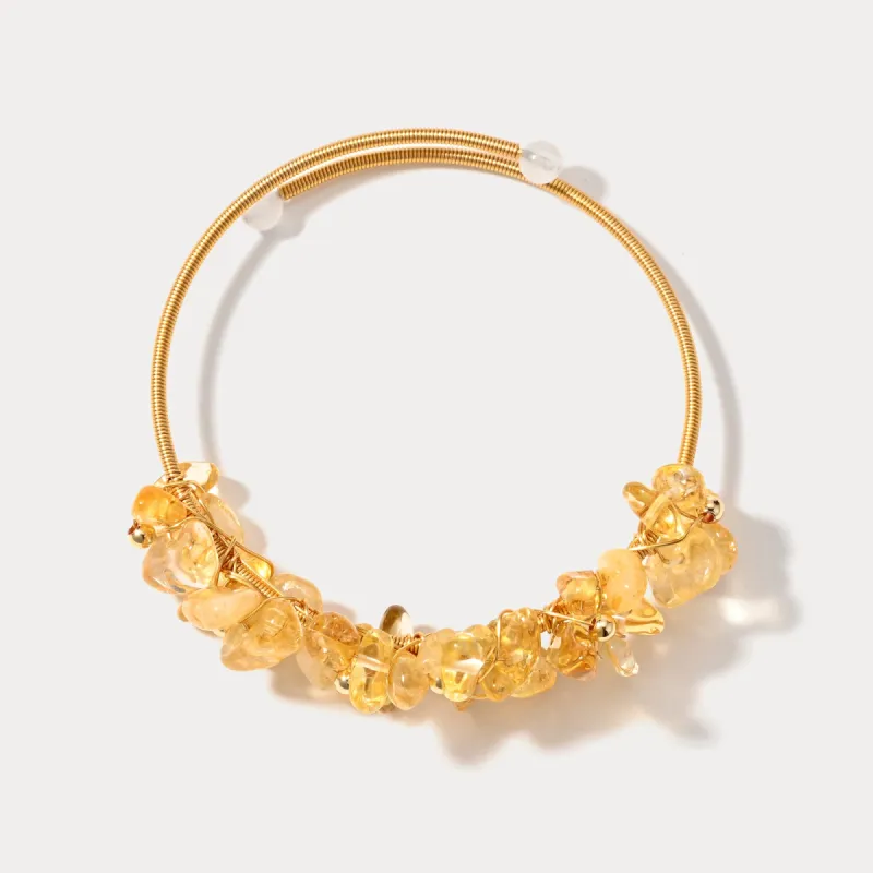 Citrine Bracelet Cuff sold by Selenichast