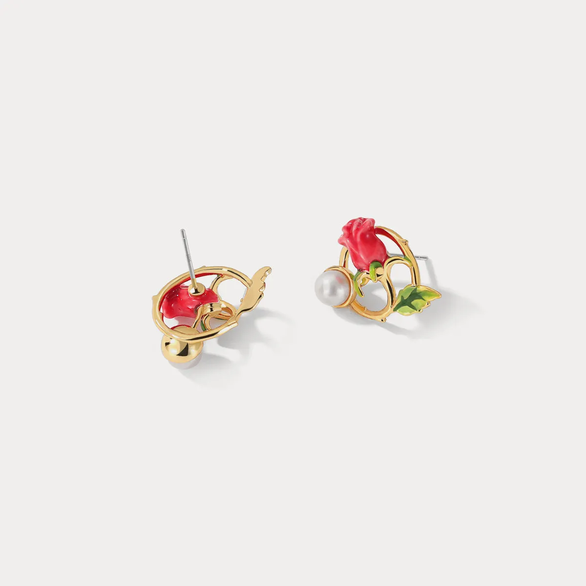 Rose Garland Stud Earrings sold by Selenichast product image thumbnail 5