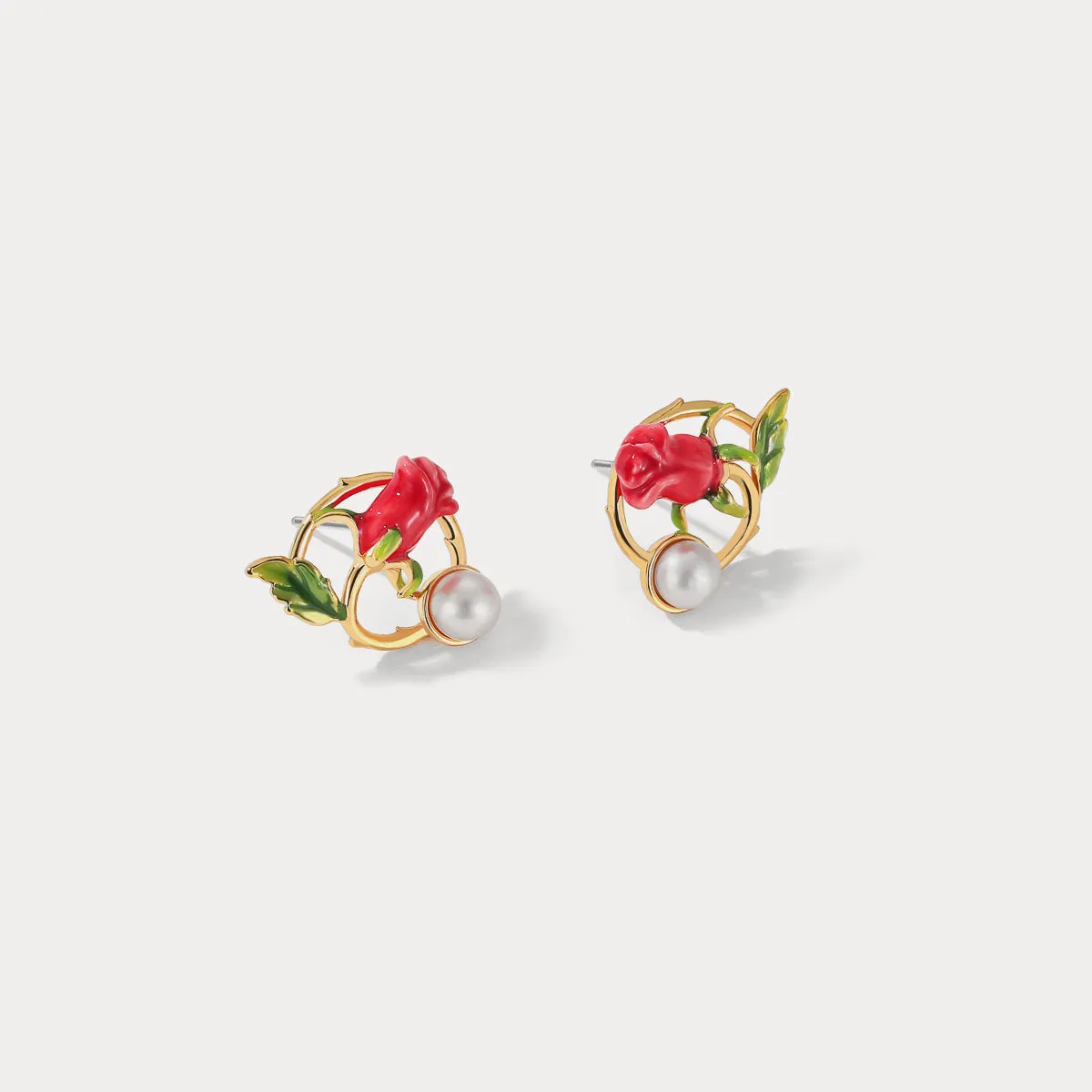 Rose Garland Stud Earrings sold by Selenichast product image thumbnail 3