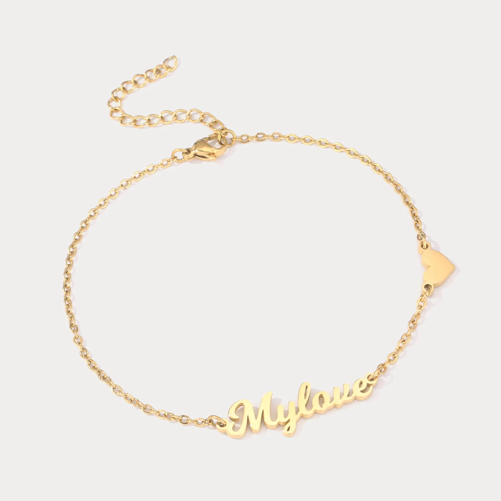 Personalized Heart Anklet sold by Selenichast product image thumbnail 2