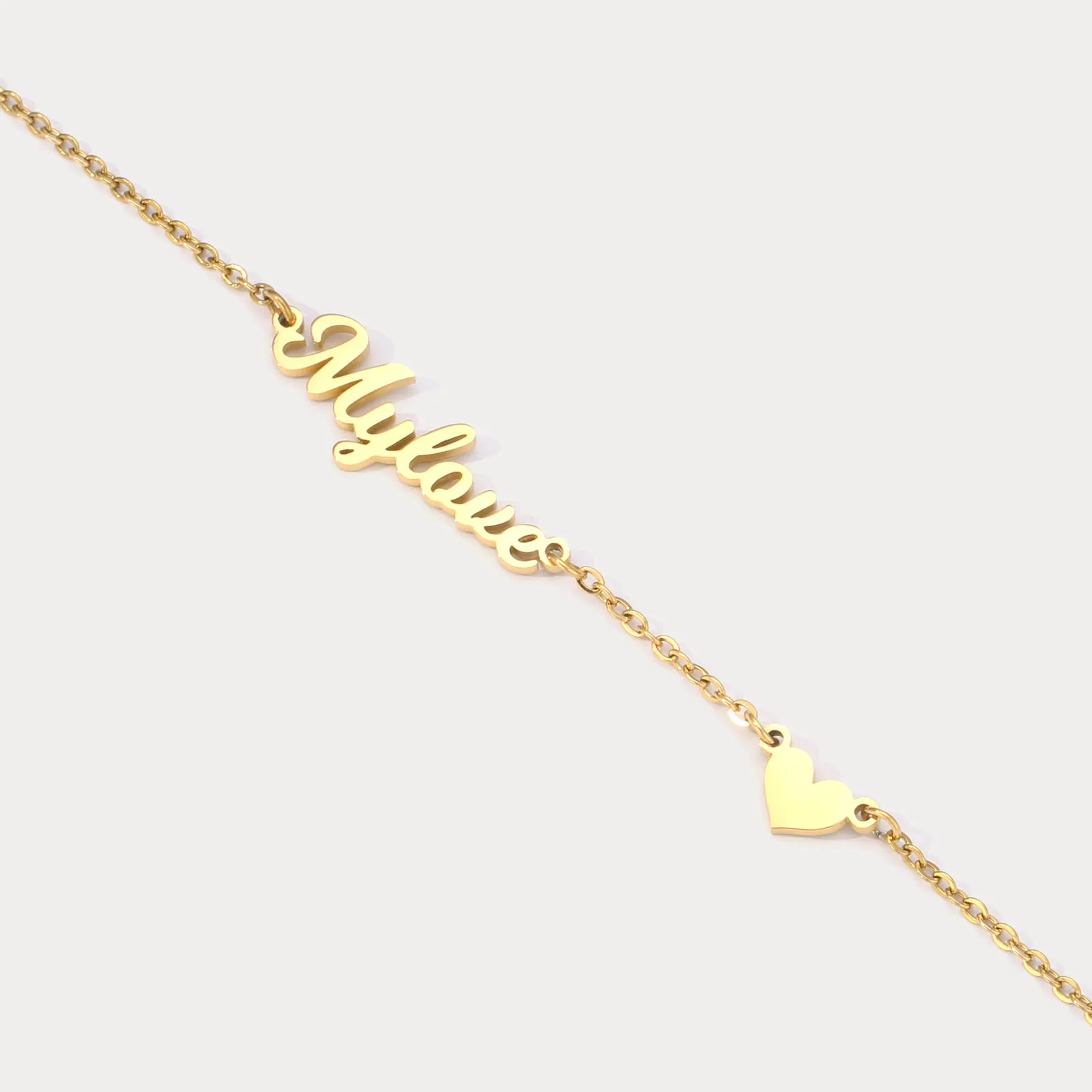 Personalized Heart Anklet sold by Selenichast product image thumbnail 3