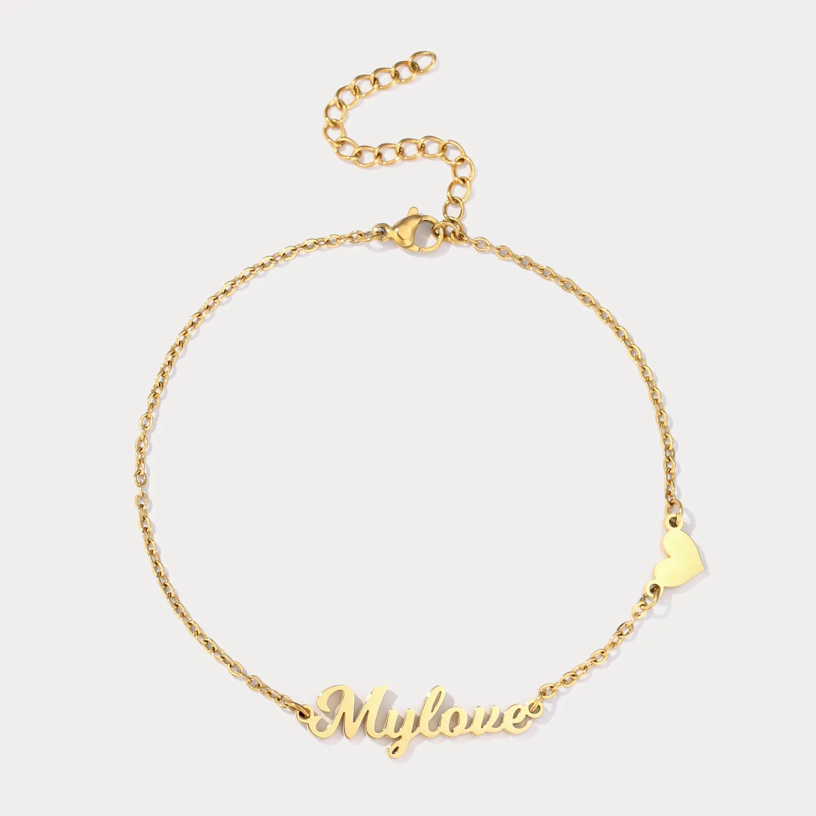 Personalized Heart Anklet sold by Selenichast