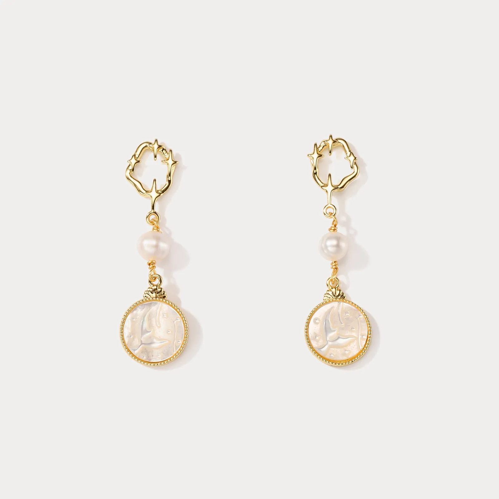 Mermaid Tail Pearl Earrings sold by Selenichast