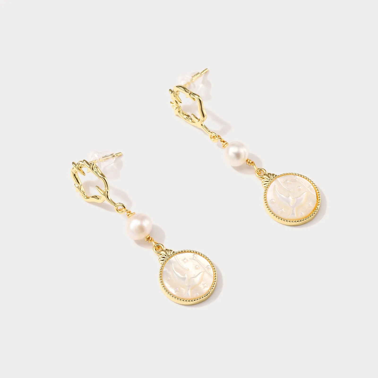 Mermaid Tail Pearl Earrings sold by Selenichast product image thumbnail 2