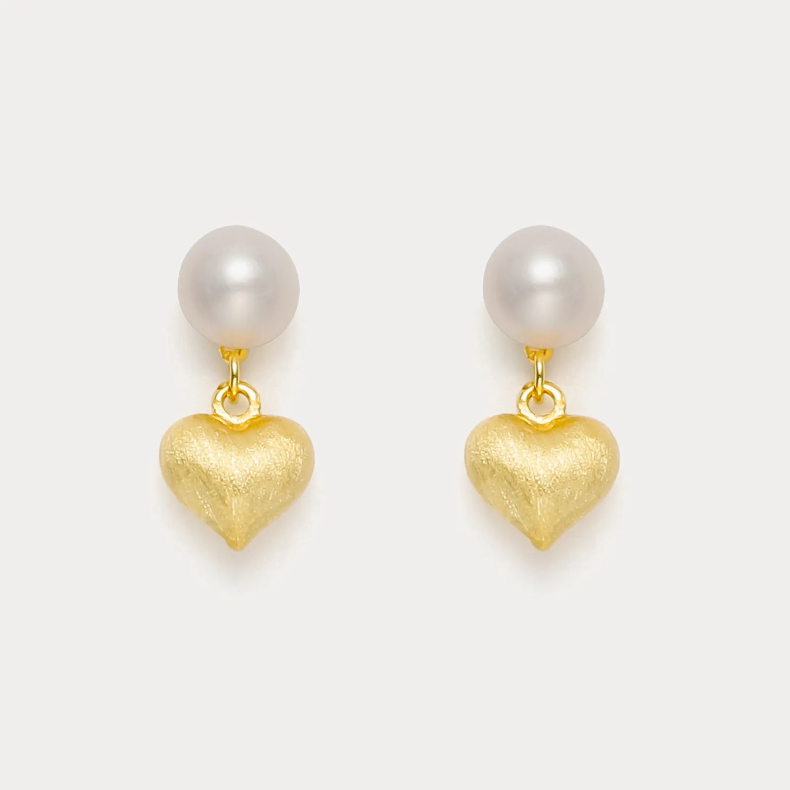 Pearl Heart Earrings sold by Selenichast