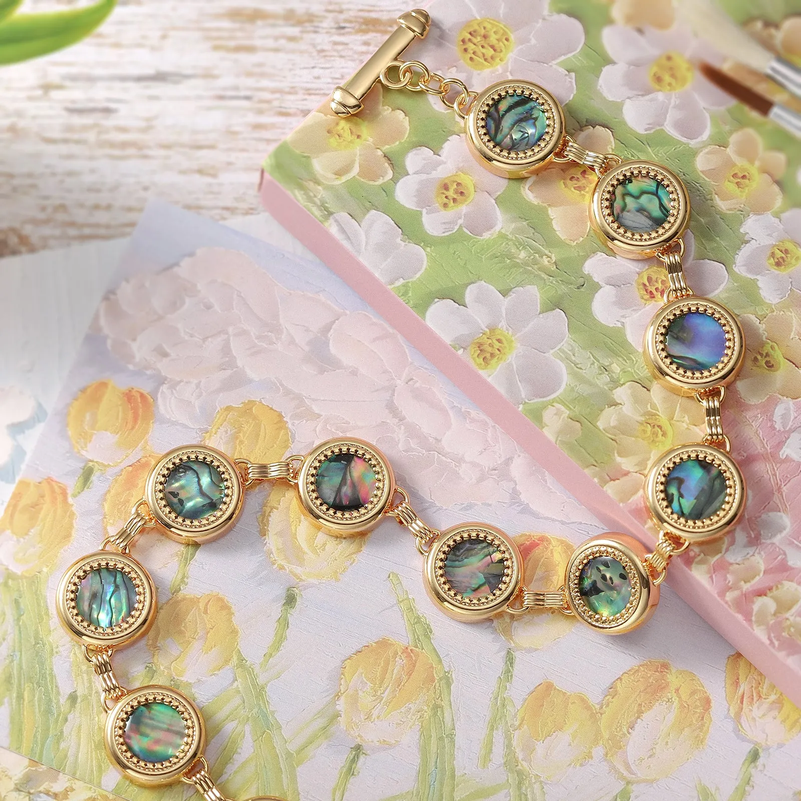 Abalone Shell Oil Painting Necklace sold by Selenichast product image thumbnail 5