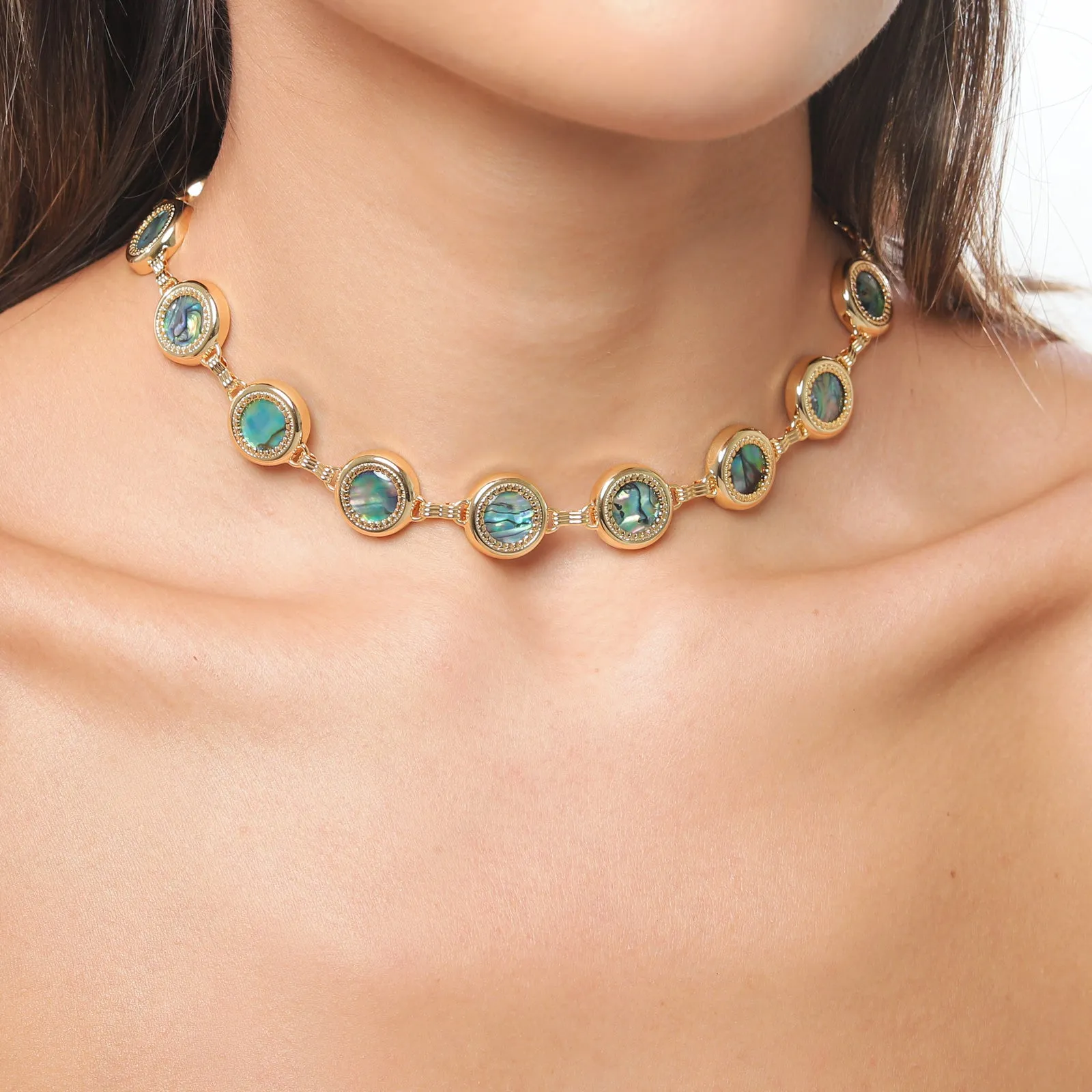 Abalone Shell Oil Painting Necklace sold by Selenichast product image thumbnail 2