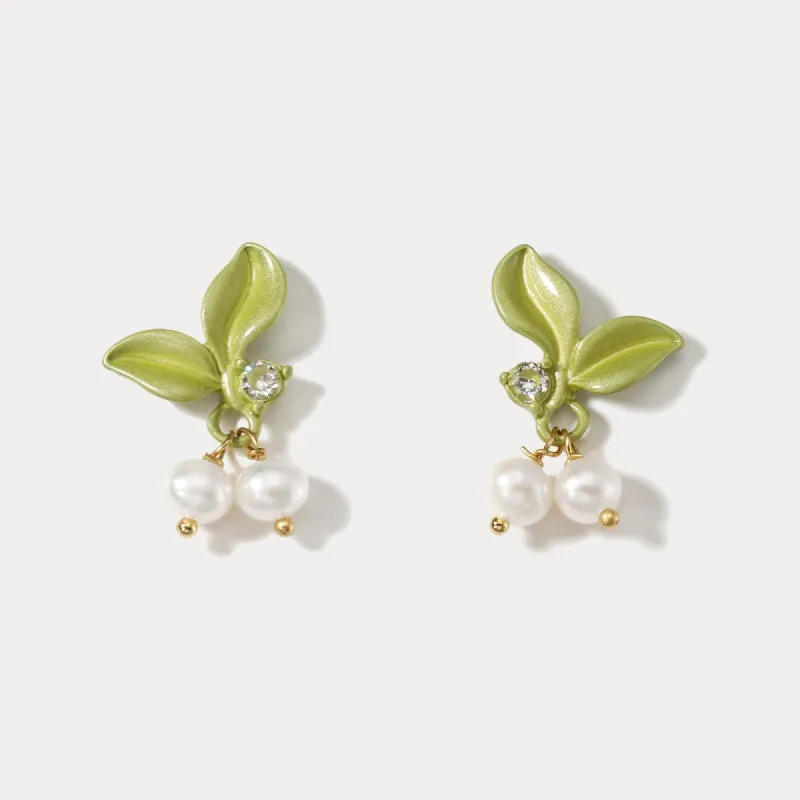 Lily Of The Valley Diamond Earrings sold by Selenichast