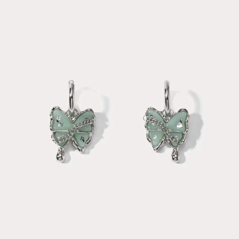 Jade Butterfly Earrings sold by Selenichast