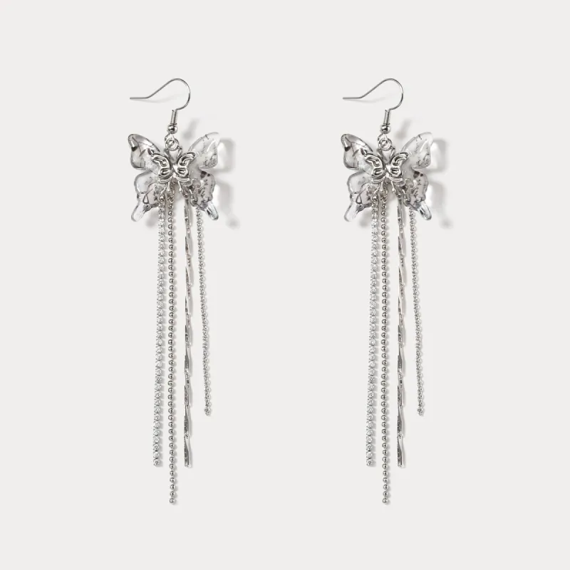 Twilight Butterfly Tassel Earrings sold by Selenichast