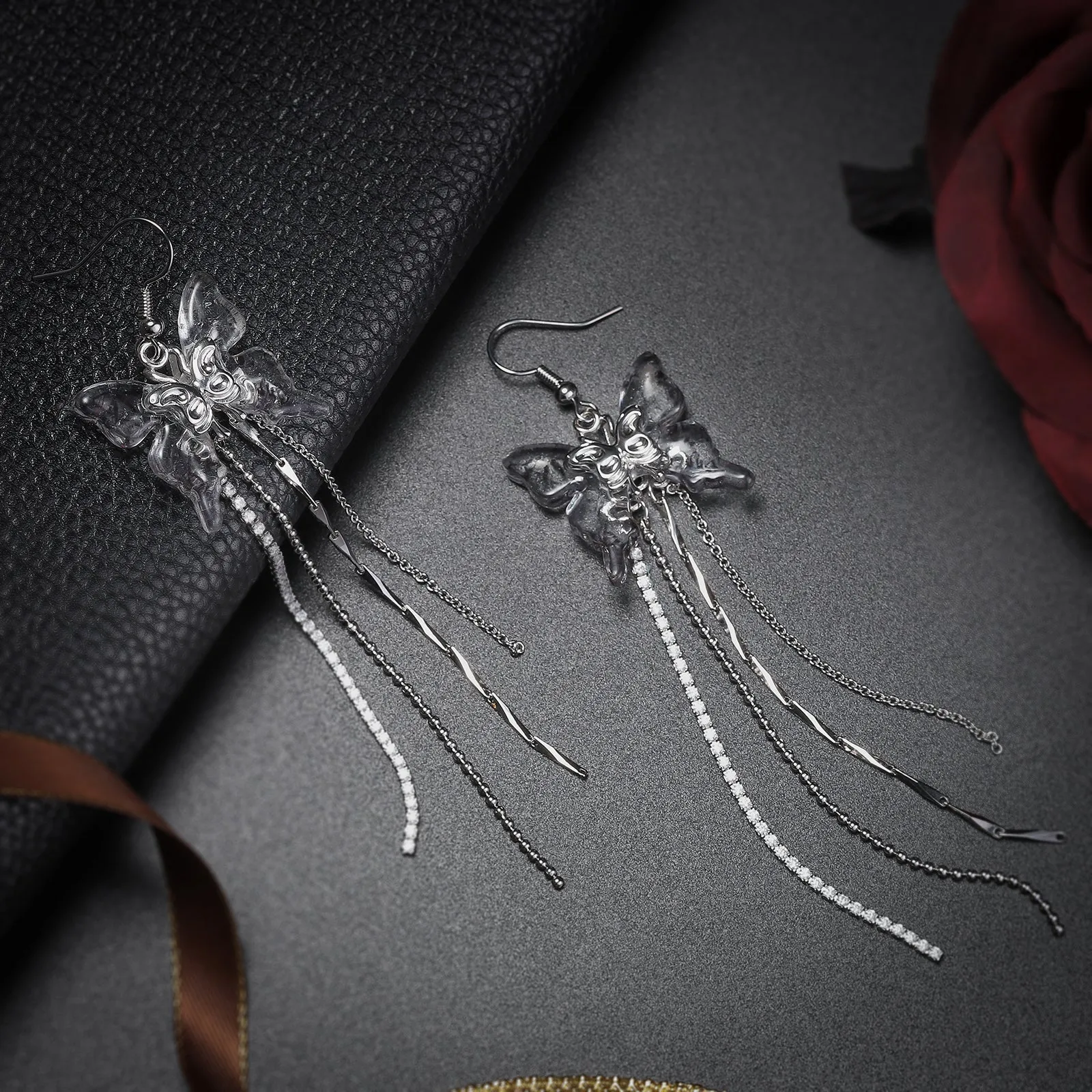 Twilight Butterfly Tassel Earrings sold by Selenichast product image thumbnail 4