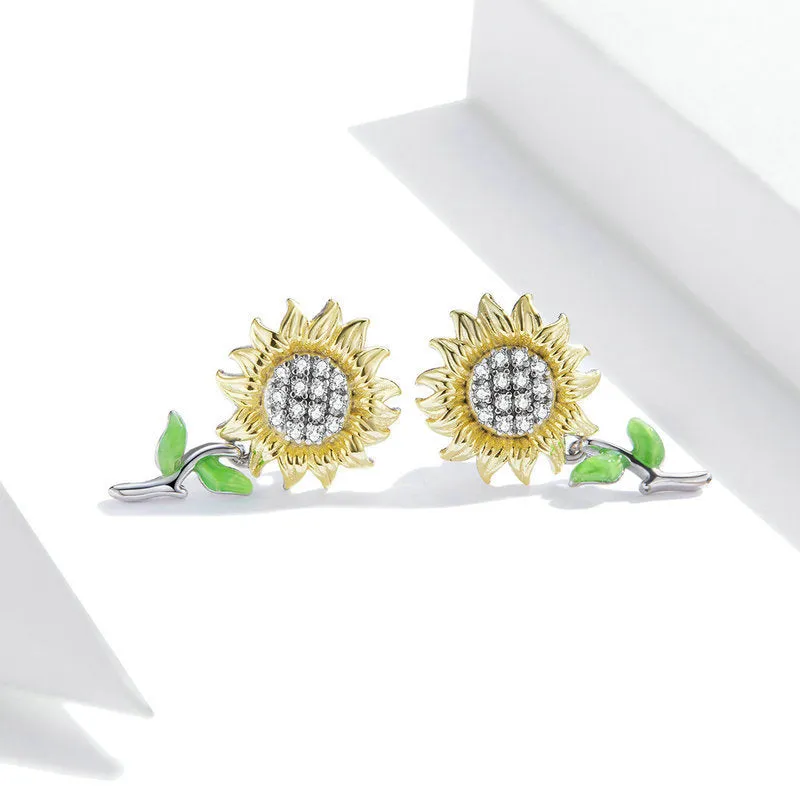 Sunflower Stud Earrings sold by Selenichast product image thumbnail 3