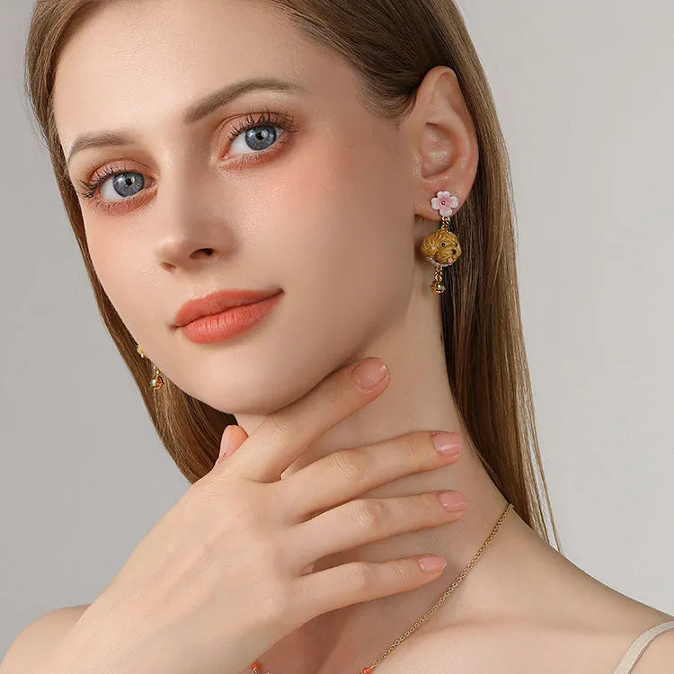 Enamel Goldendoodle Dog Earrings sold by Selenichast product image thumbnail 2