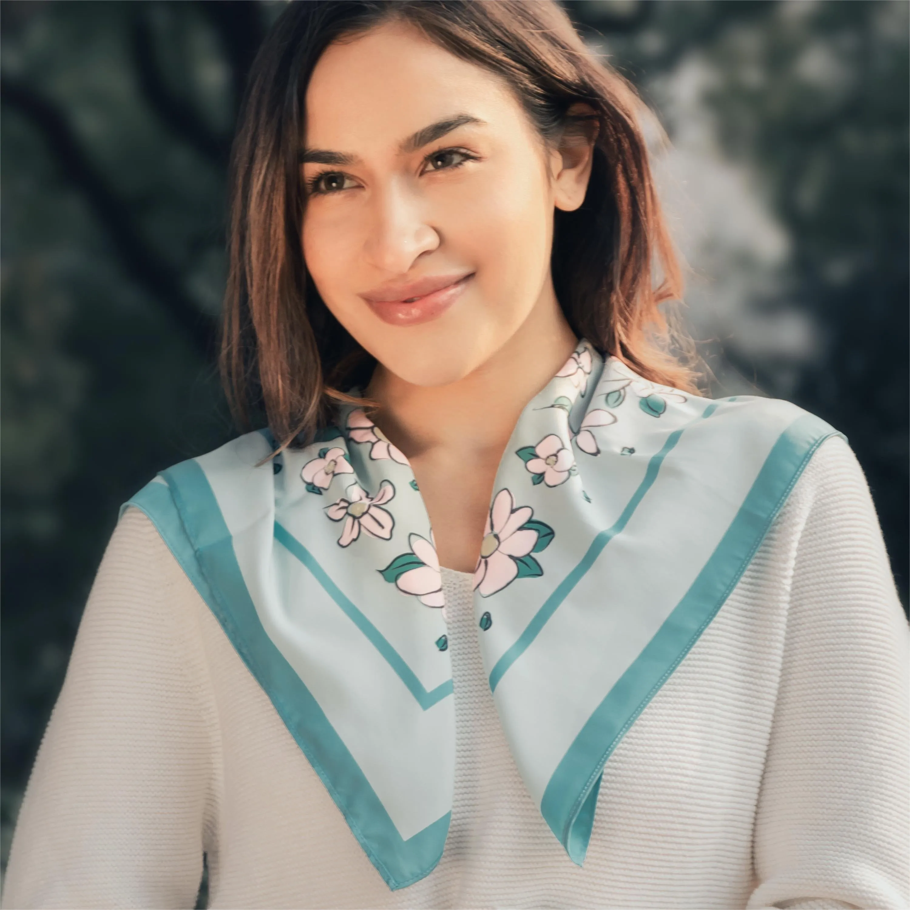 Bloom Silk Square Scarf sold by Selenichast product image thumbnail 2