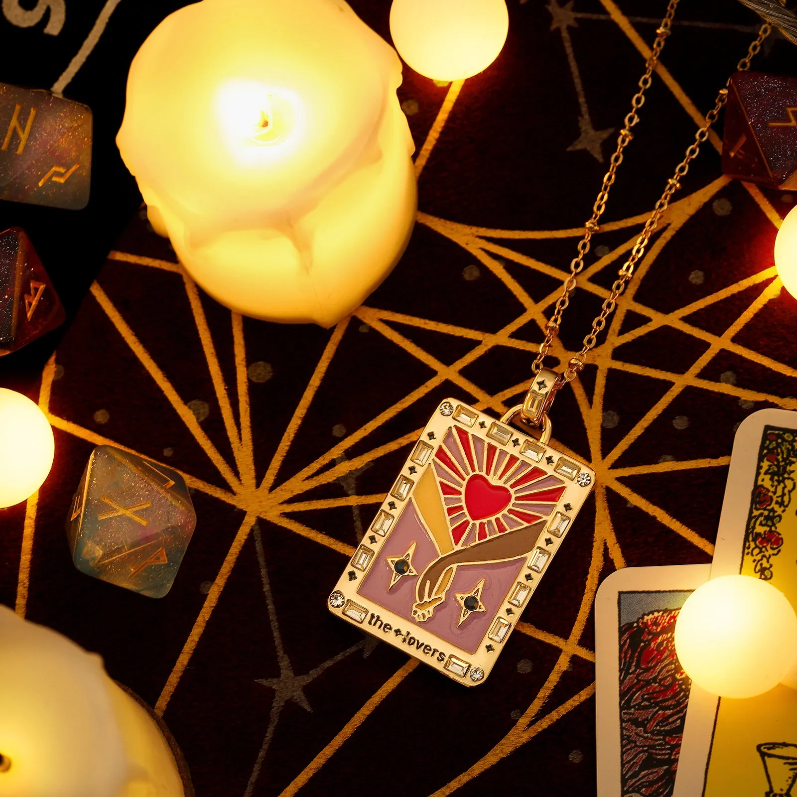 The Lovers Tarot Necklace sold by Selenichast product image thumbnail 4