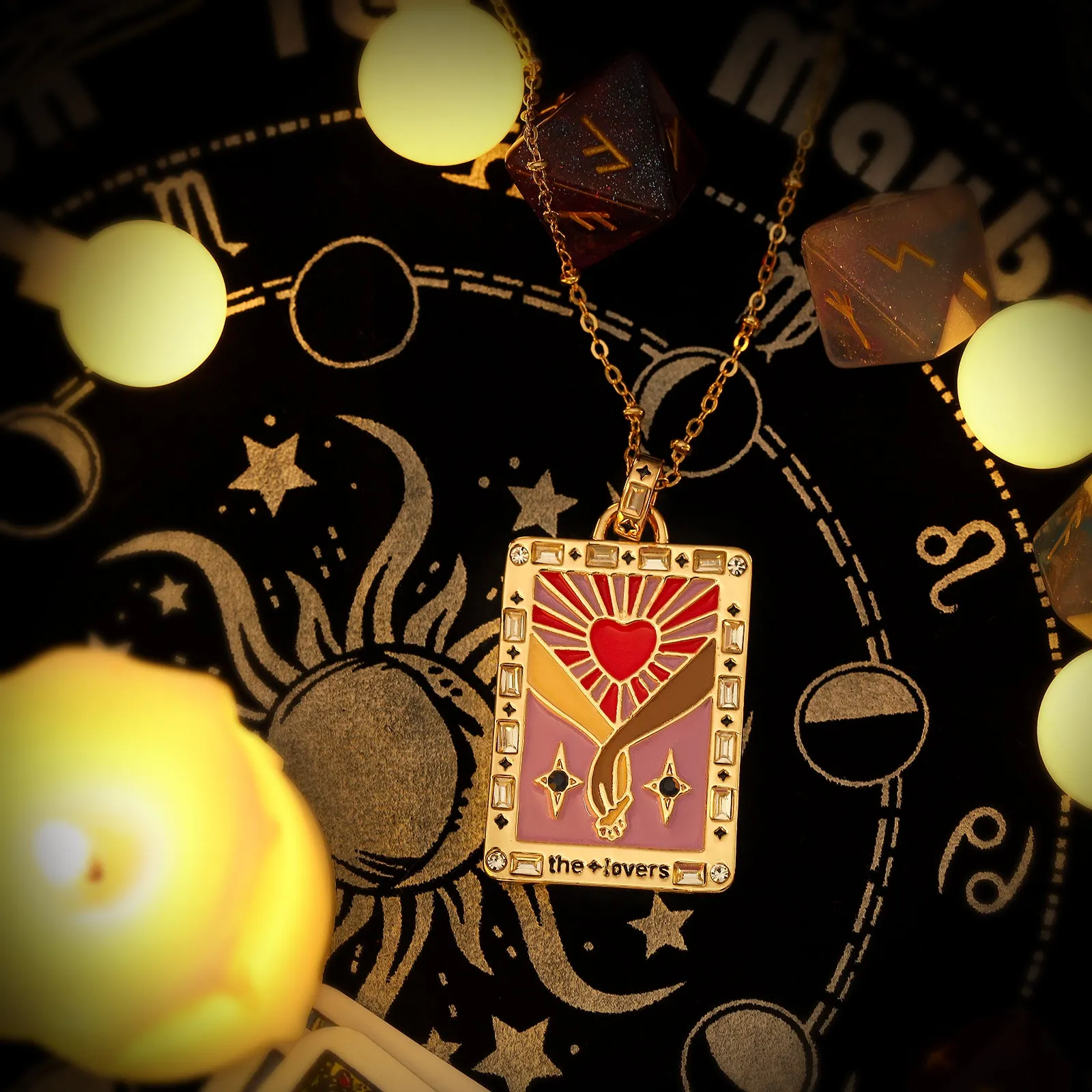 The Lovers Tarot Necklace sold by Selenichast product image thumbnail 3