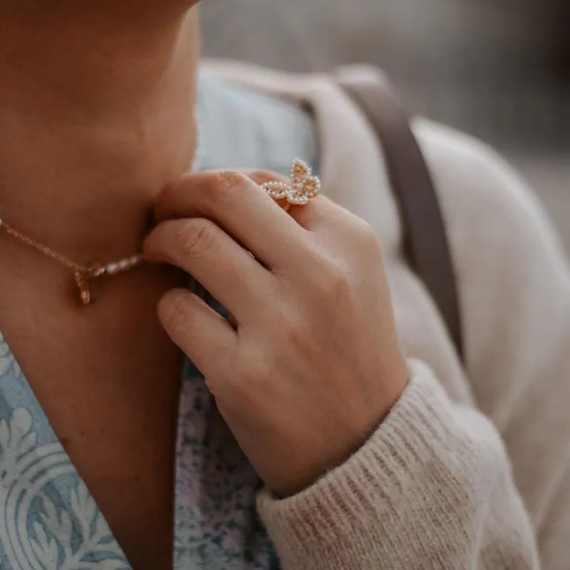 Butterfly Pearl Ring sold by Selenichast