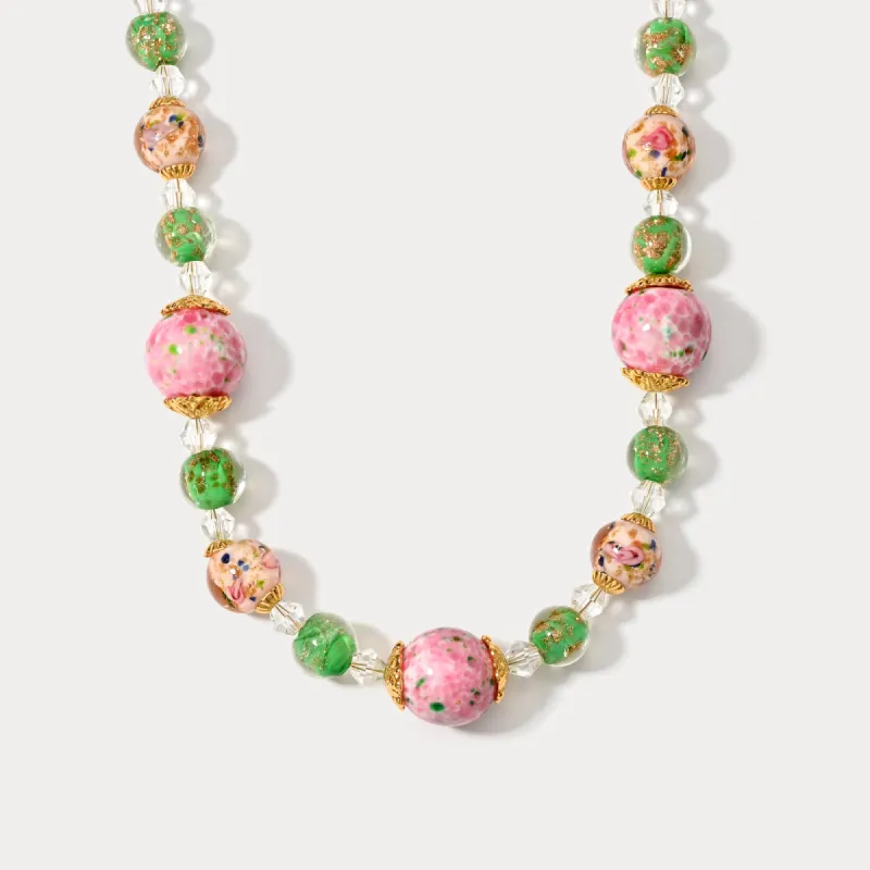 Glass Bead Necklace sold by Selenichast