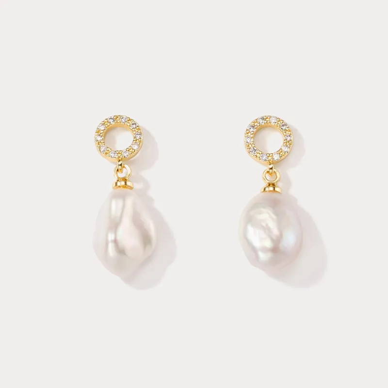 Vintage Baroque Pearl Earrings sold by Selenichast