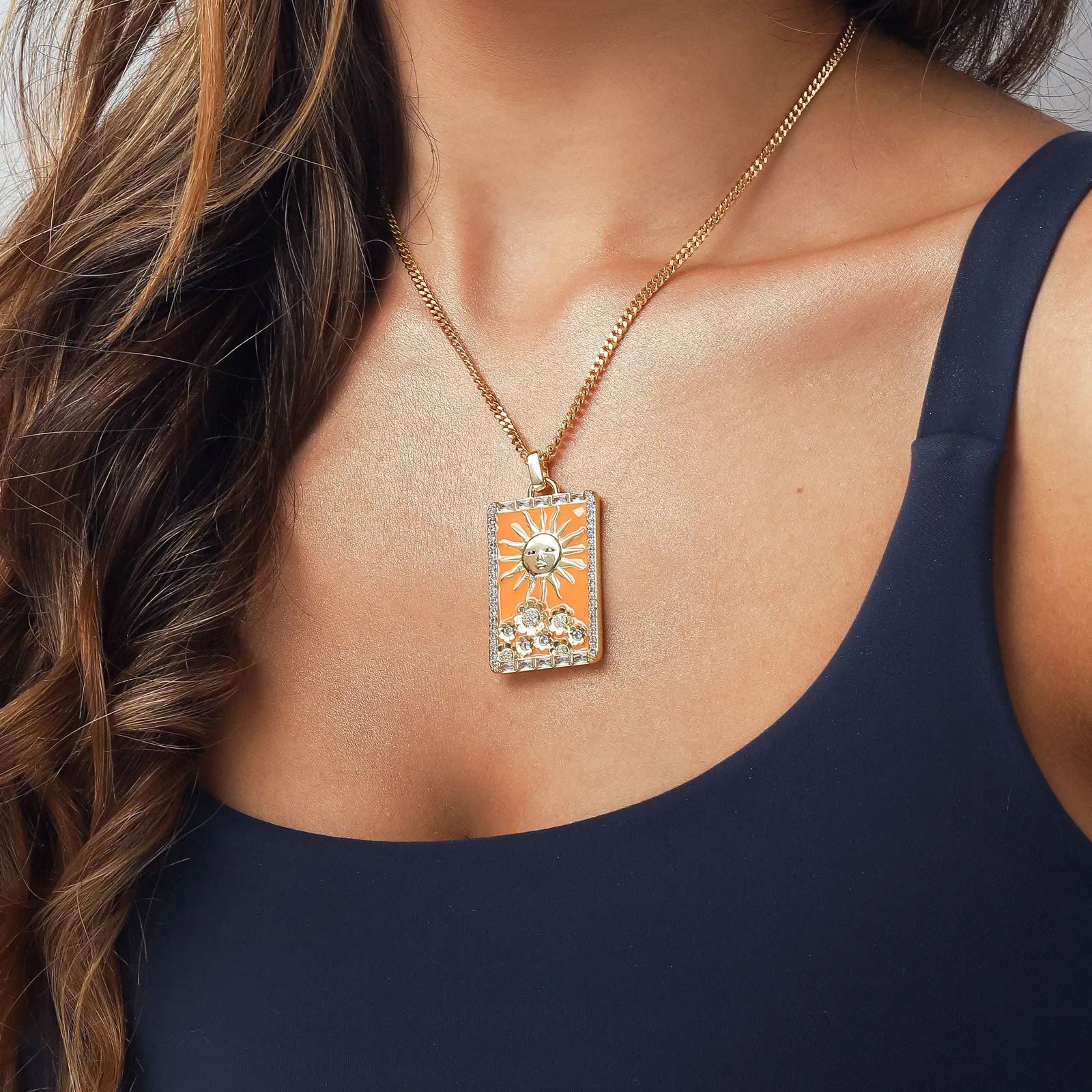 The Sun Tarot Card Necklace sold by Selenichast product image thumbnail 4
