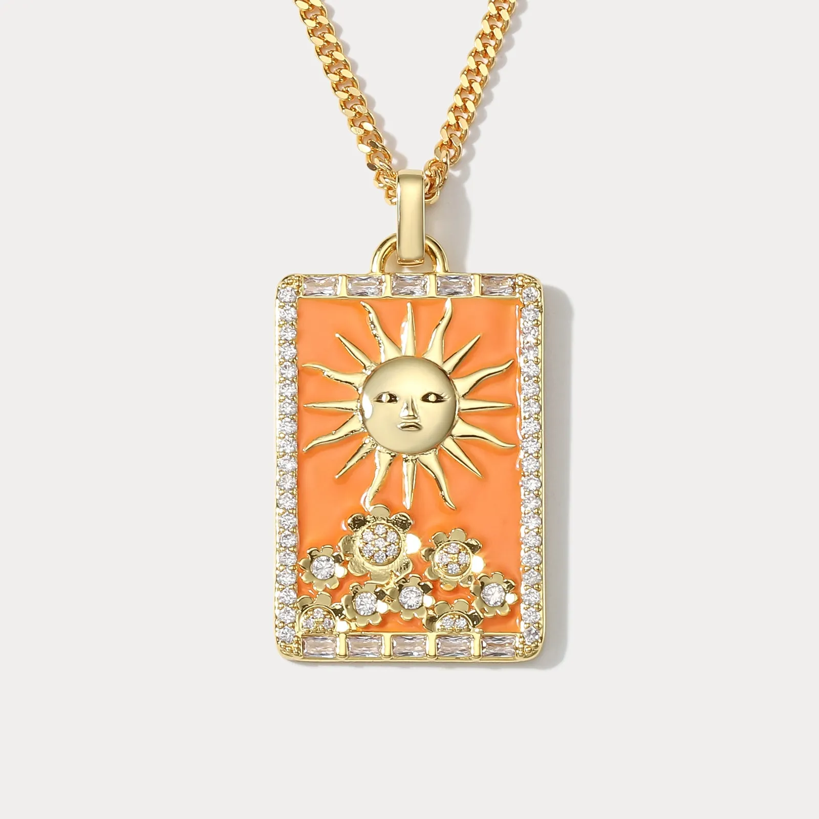 The Sun Tarot Card Necklace sold by Selenichast