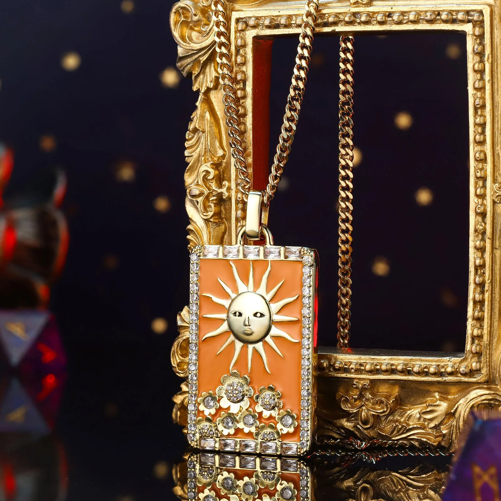 The Sun Tarot Card Necklace sold by Selenichast product image thumbnail 5