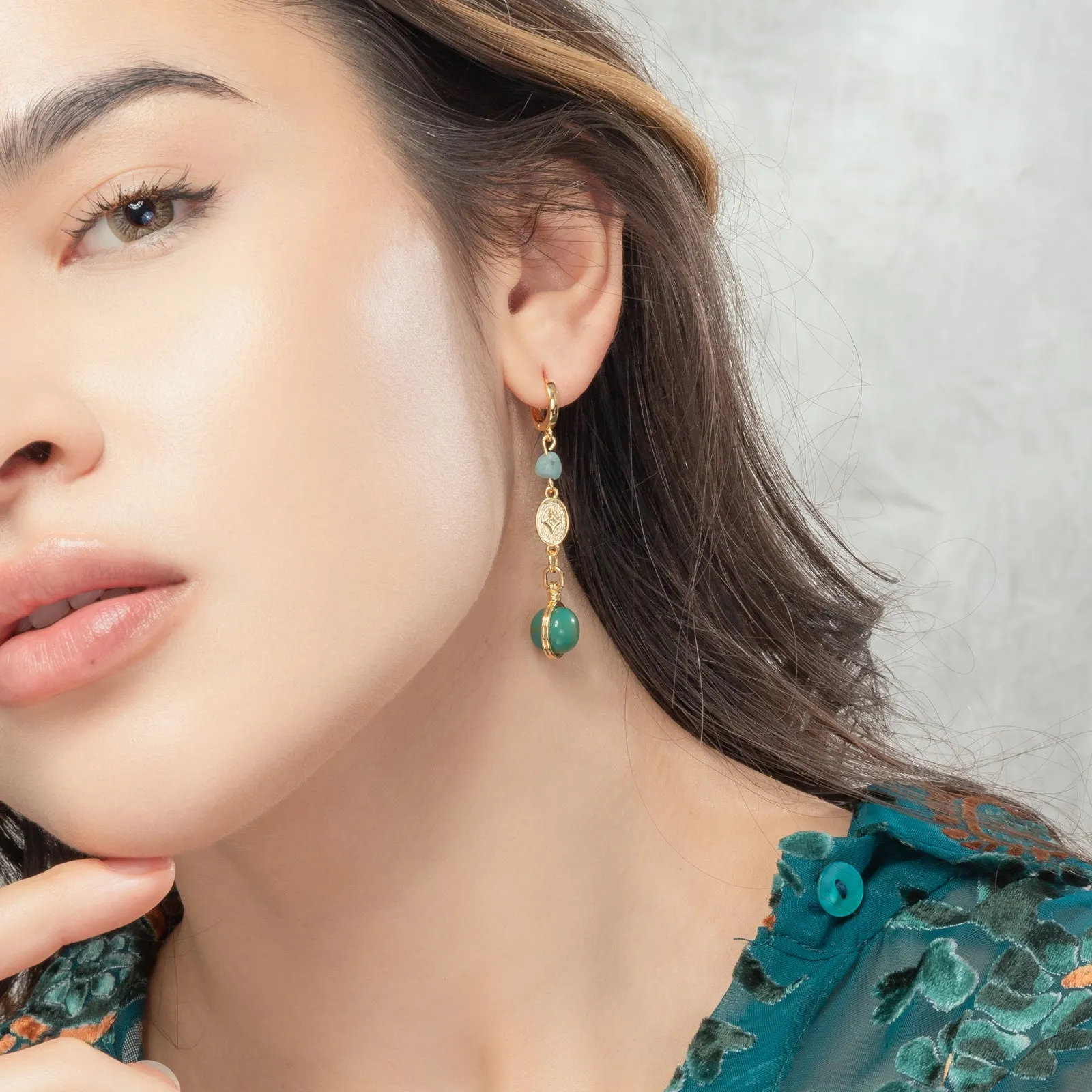 Jade Earrings Dangle sold by Selenichast product image thumbnail 3