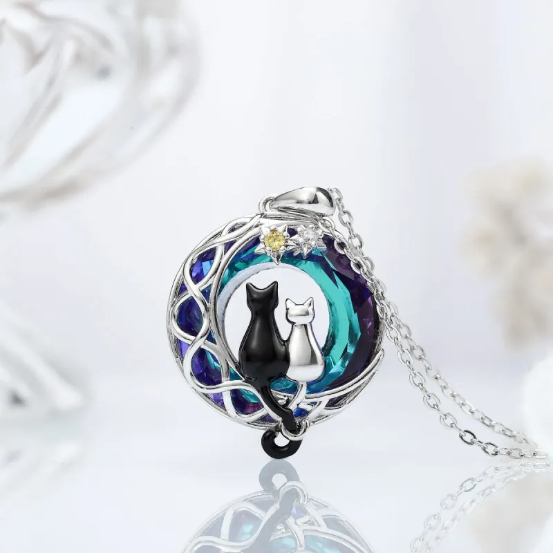 Cat on the Moon Necklace sold by Selenichast