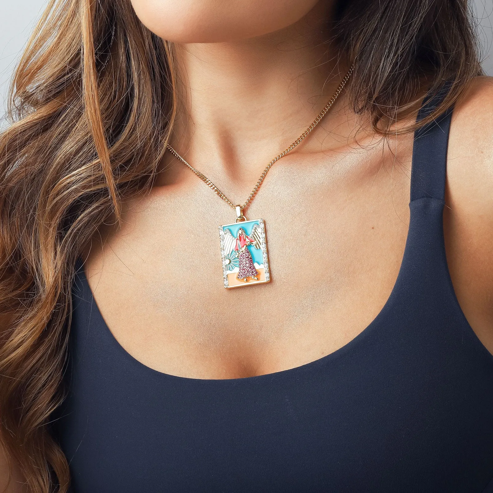 Temperance Tarot Card Necklace sold by Selenichast product image thumbnail 3