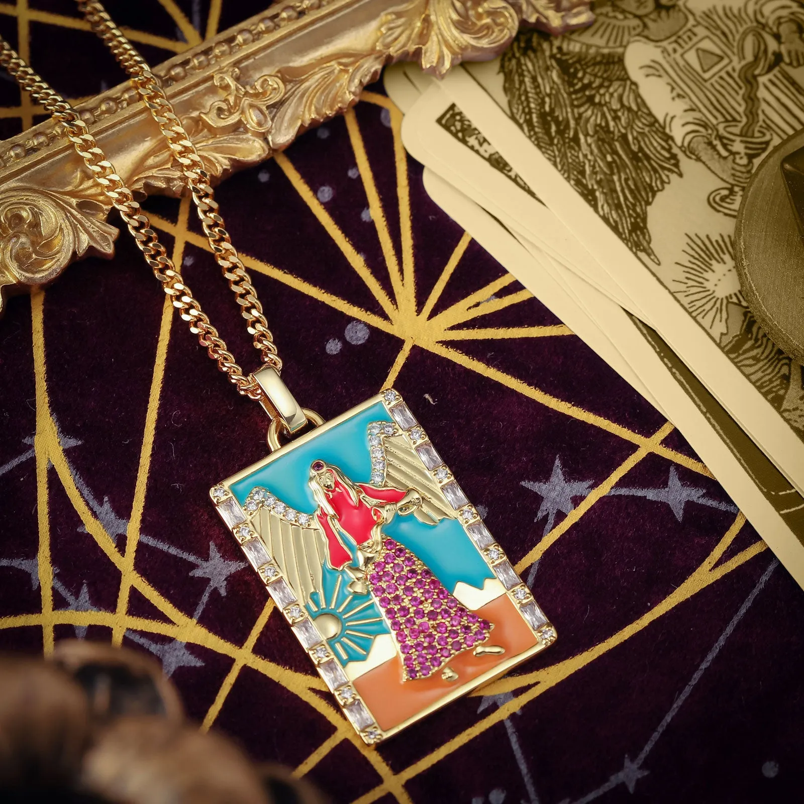 Temperance Tarot Card Necklace sold by Selenichast product image thumbnail 5