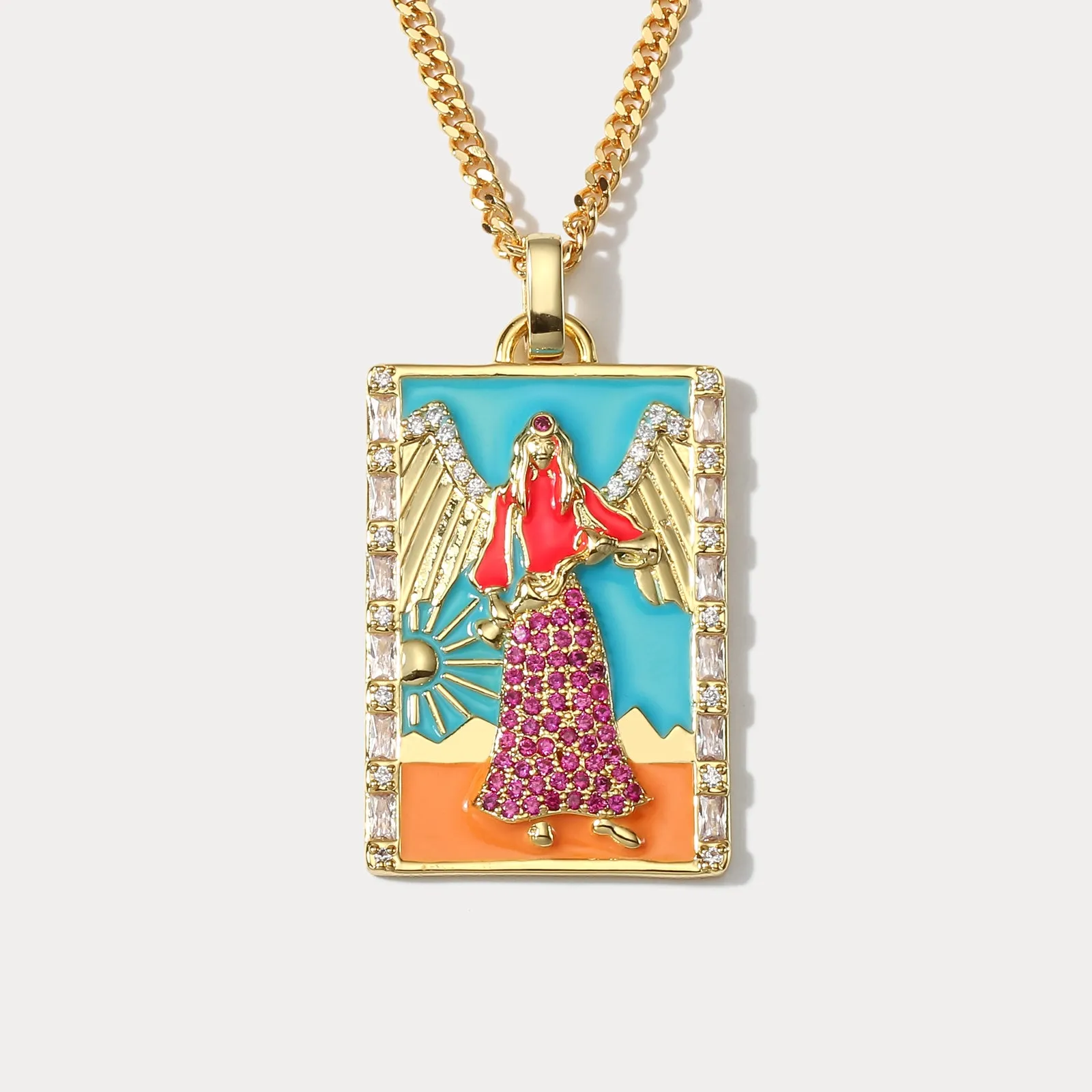 Temperance Tarot Card Necklace sold by Selenichast