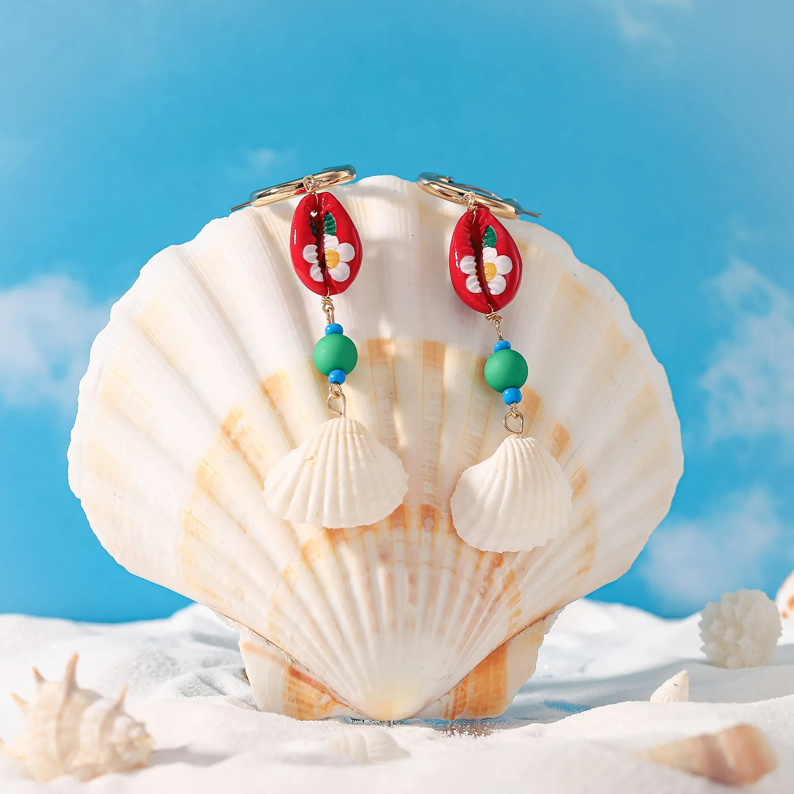 Shell Drop Earrings sold by Selenichast product image thumbnail 2