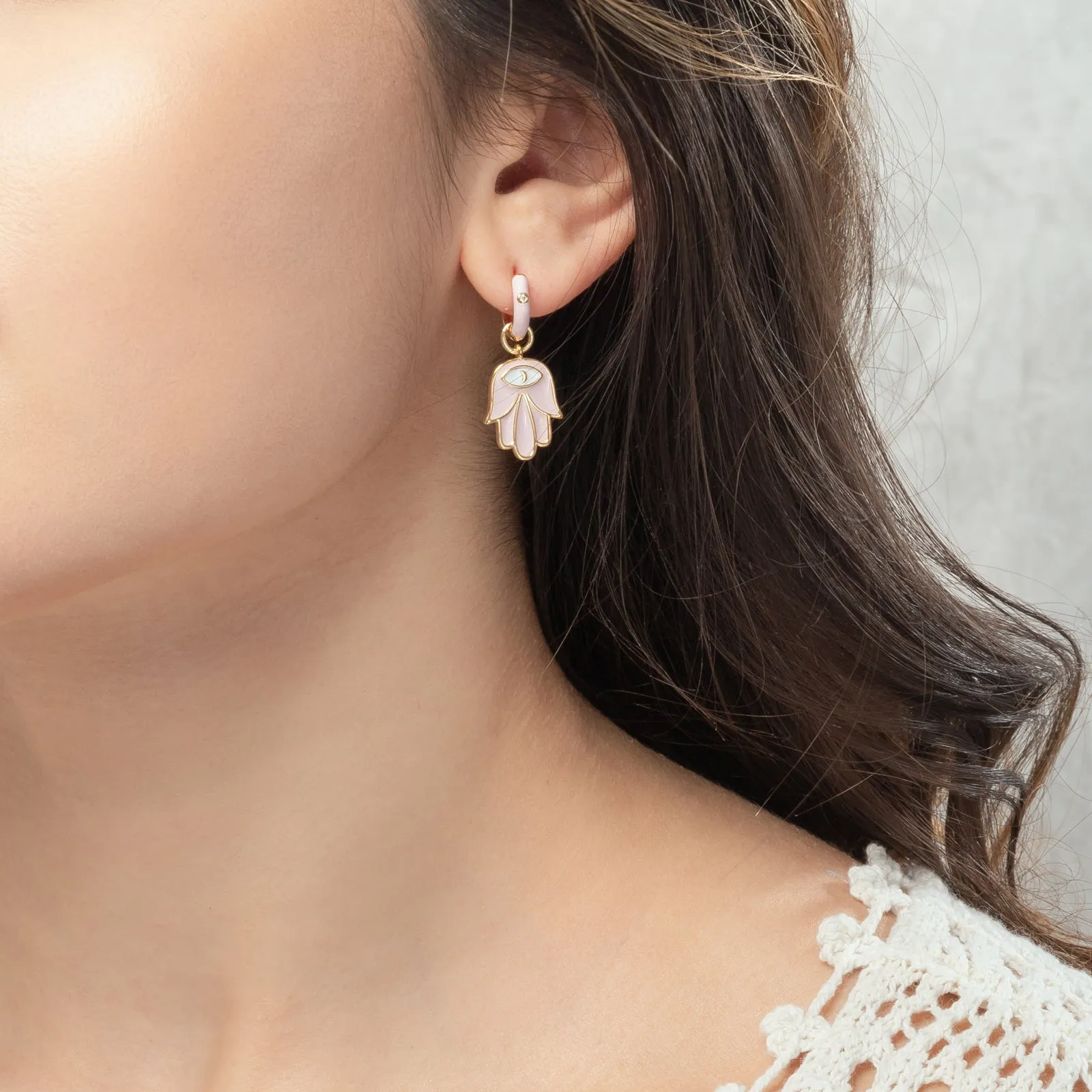 Eye in Hand Drop Earrings sold by Selenichast product image thumbnail 5