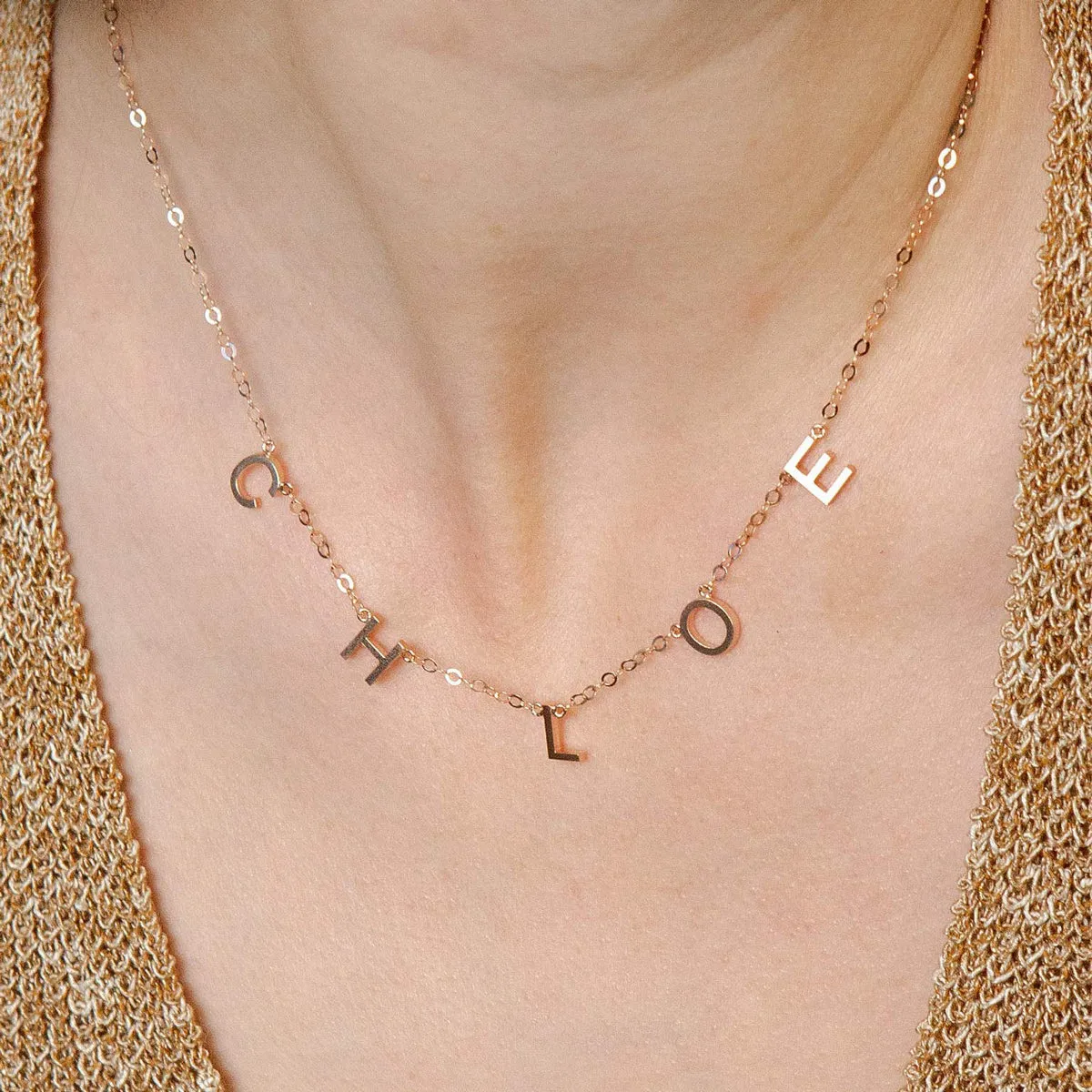 Custom Letter Necklace sold by Selenichast product image thumbnail 3