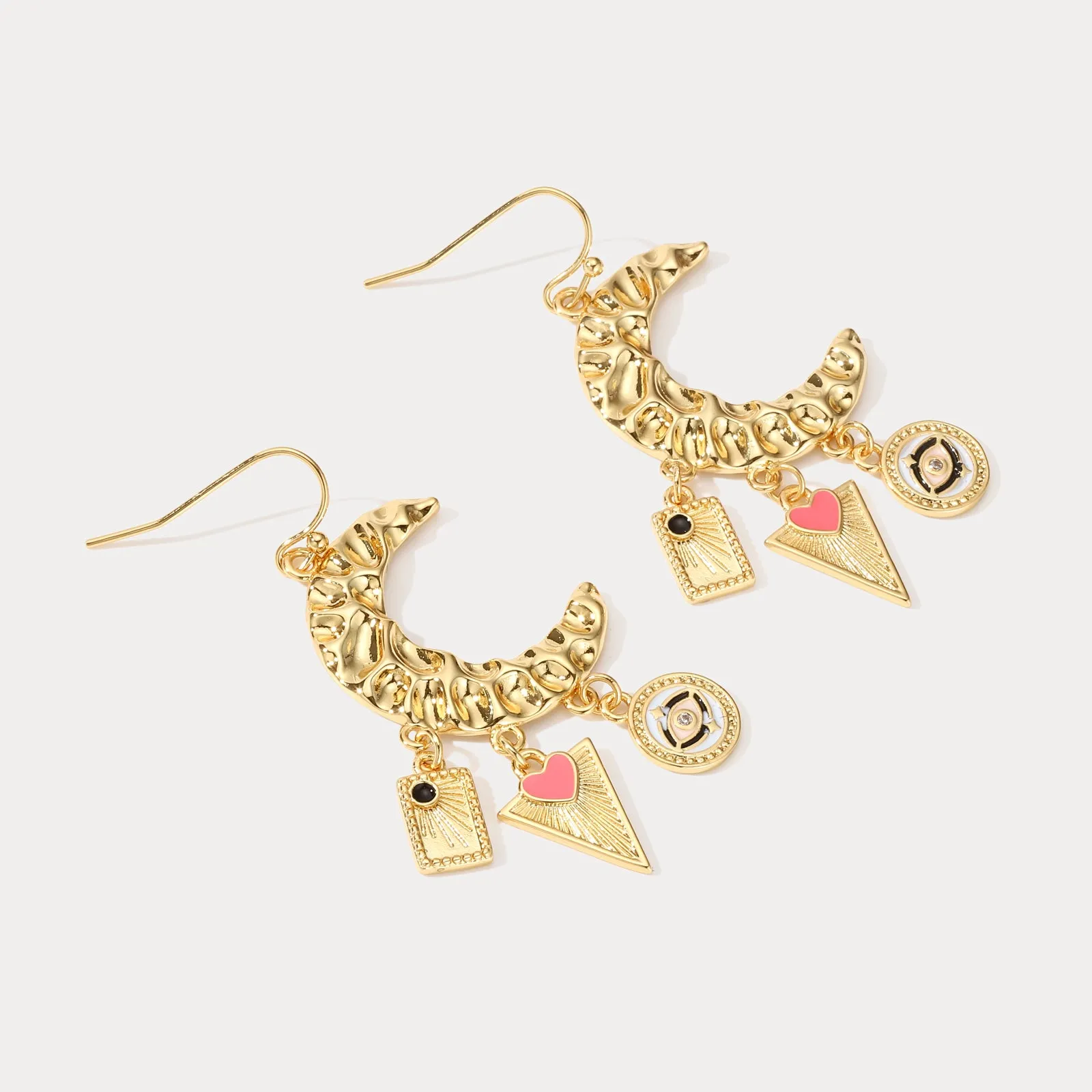 Evil Eye Crescent Earrings sold by Selenichast product image thumbnail 4