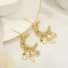 Evil Eye Crescent Earrings sold by Selenichast