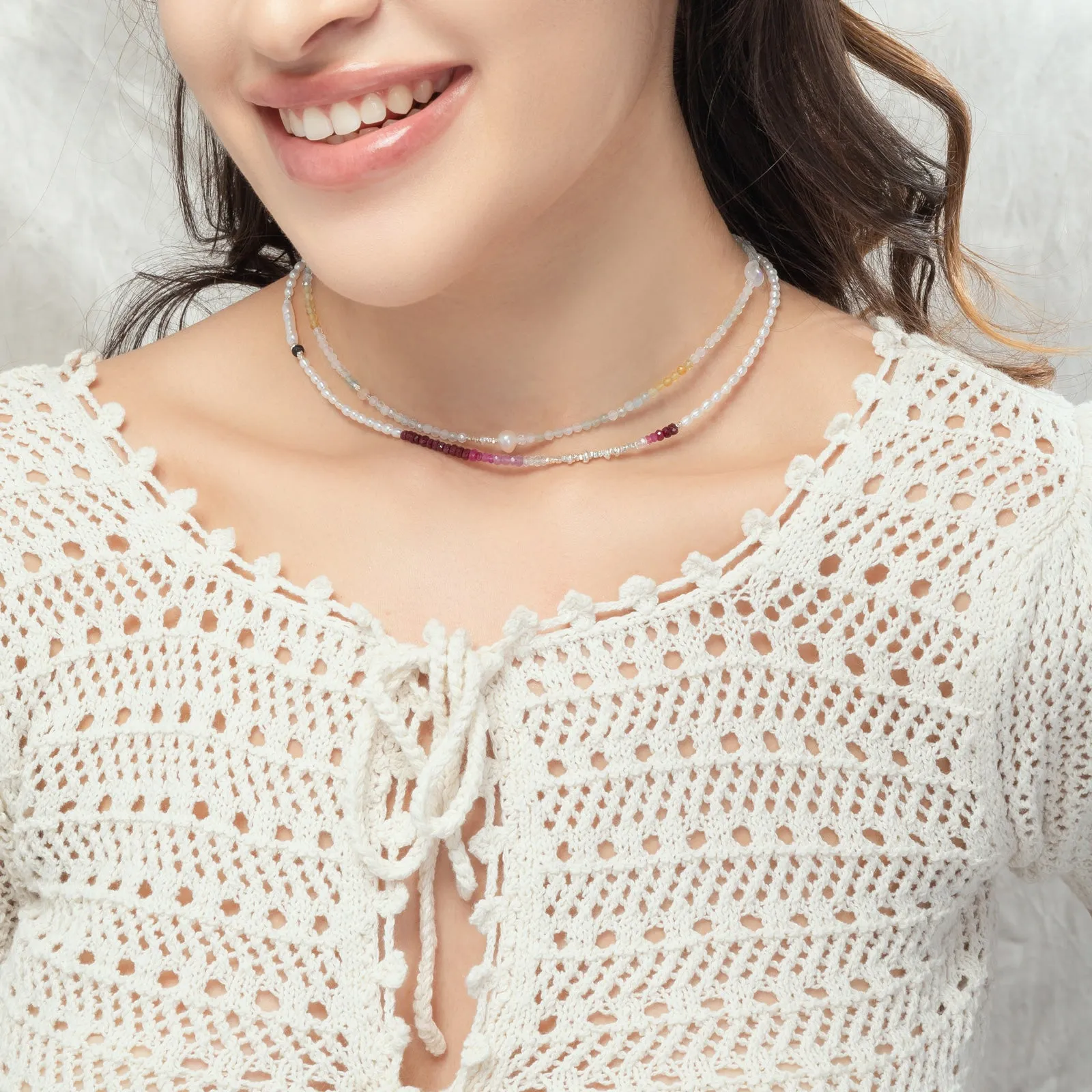 Multi Pearl Seed Bead Necklace sold by Selenichast product image thumbnail 2